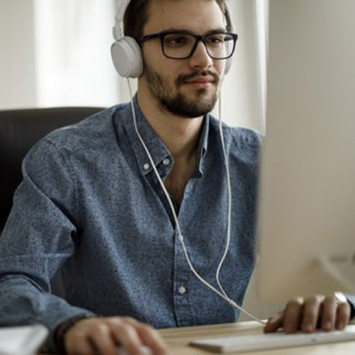 Man with headset